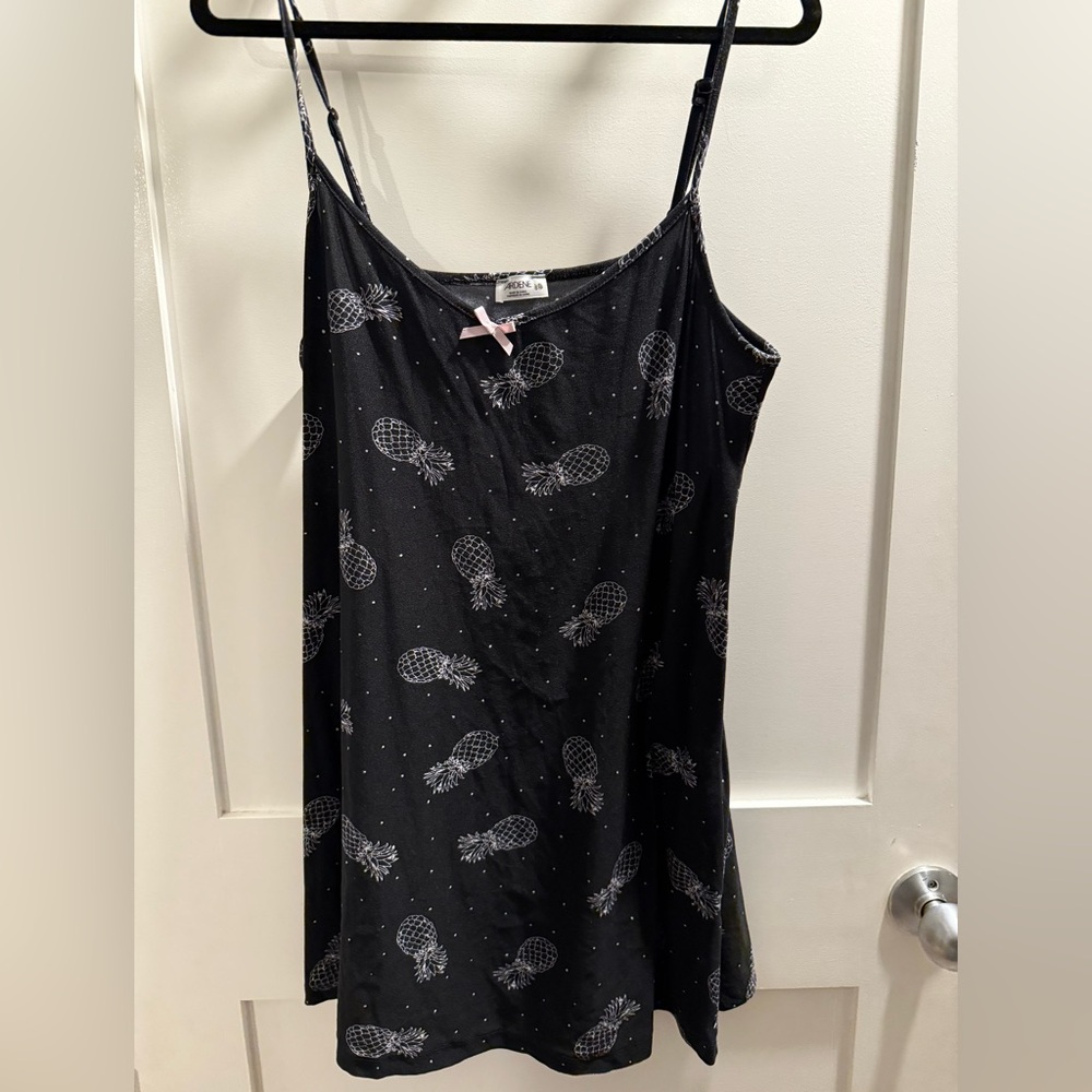 2/$30 Ardene Black Nightgown with Pineapple Design